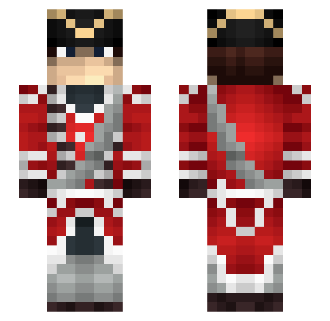 Jeopardy Minecraft skin, front and back view