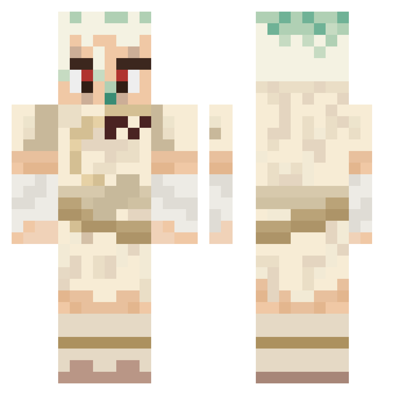 OtanoJenkins Minecraft skin, front and back view