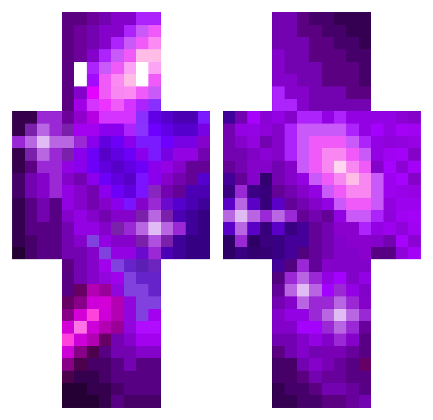 flp710 Minecraft skin, front and back view