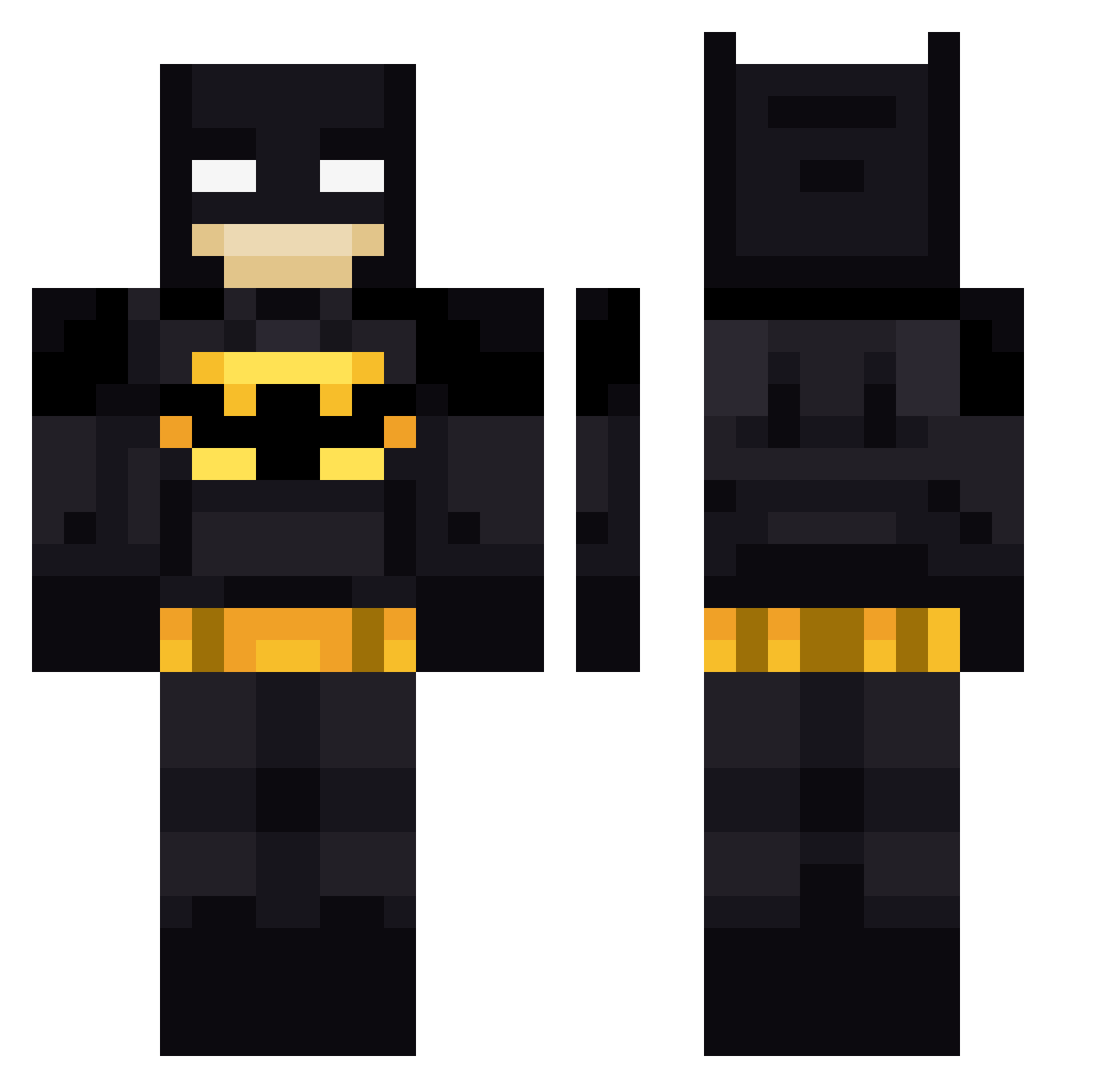 Katten163 Minecraft skin, front and back view