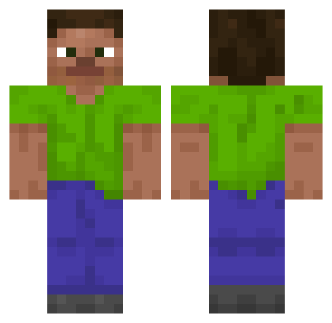 M5RXEY Minecraft skin, front and back view