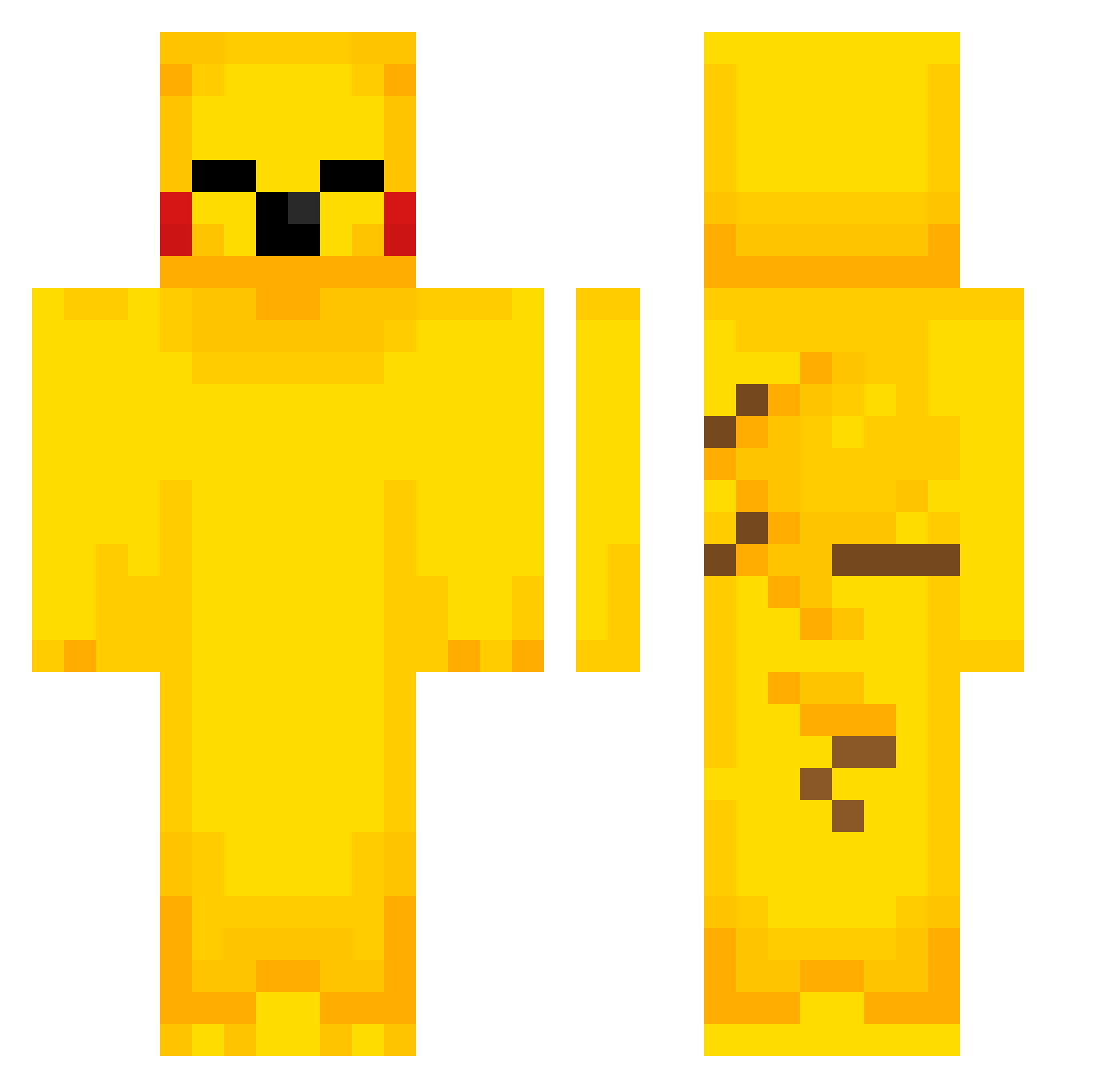 e__sf3 Minecraft skin, front and back view