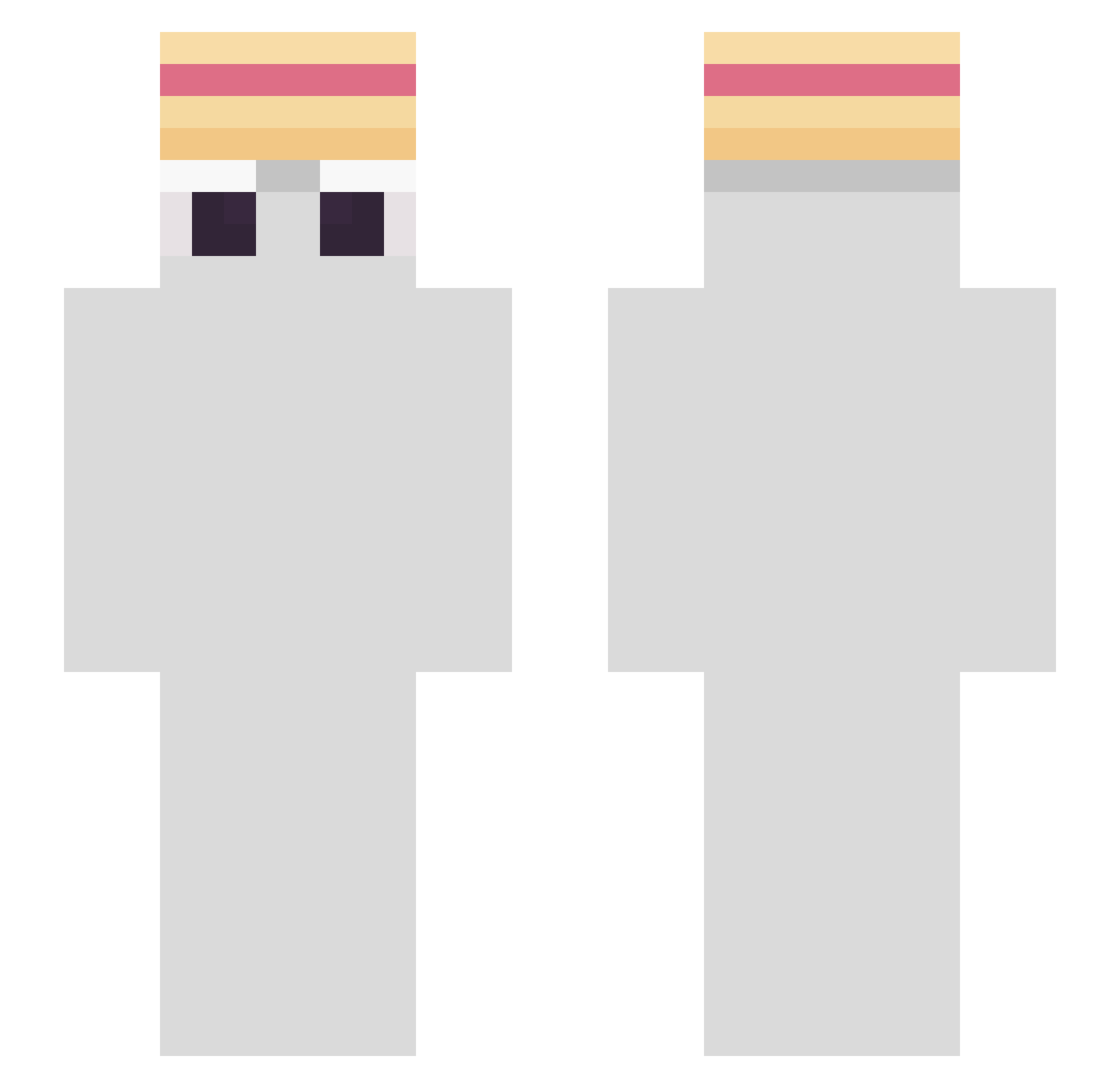 Wuw326 Minecraft skin, front and back view