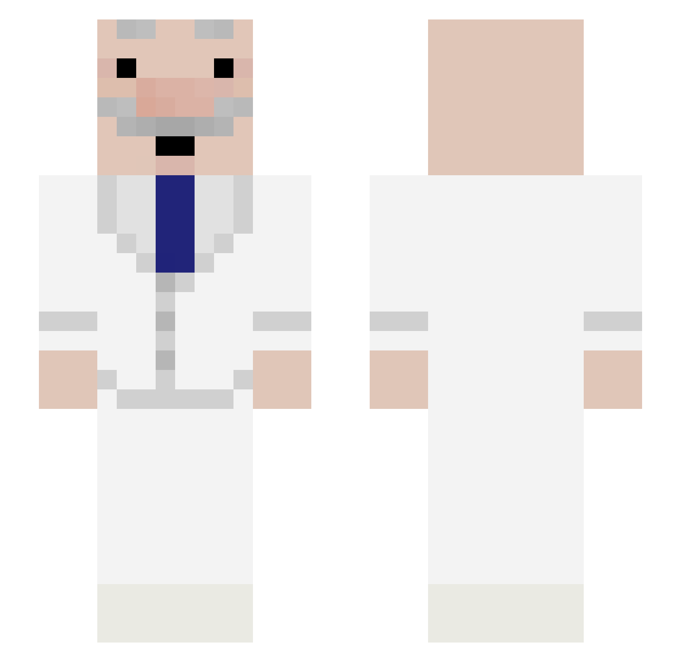 Doctor_Simi Minecraft skin, front and back view