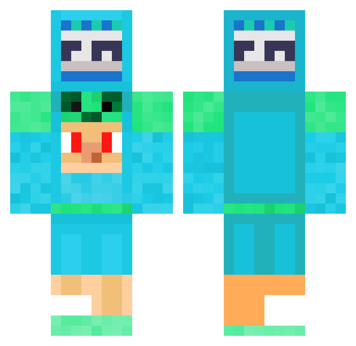IMKANDYXW Minecraft skin, front and back view