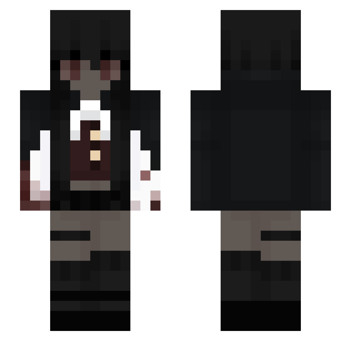 LocoCocoPufff Minecraft skin, front and back view