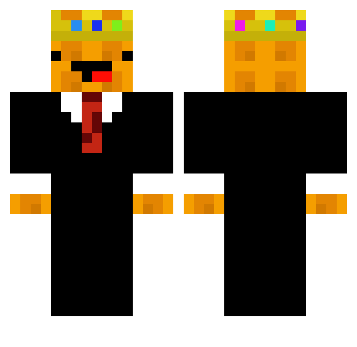 k1ngwaffle7 Minecraft skin, front and back view