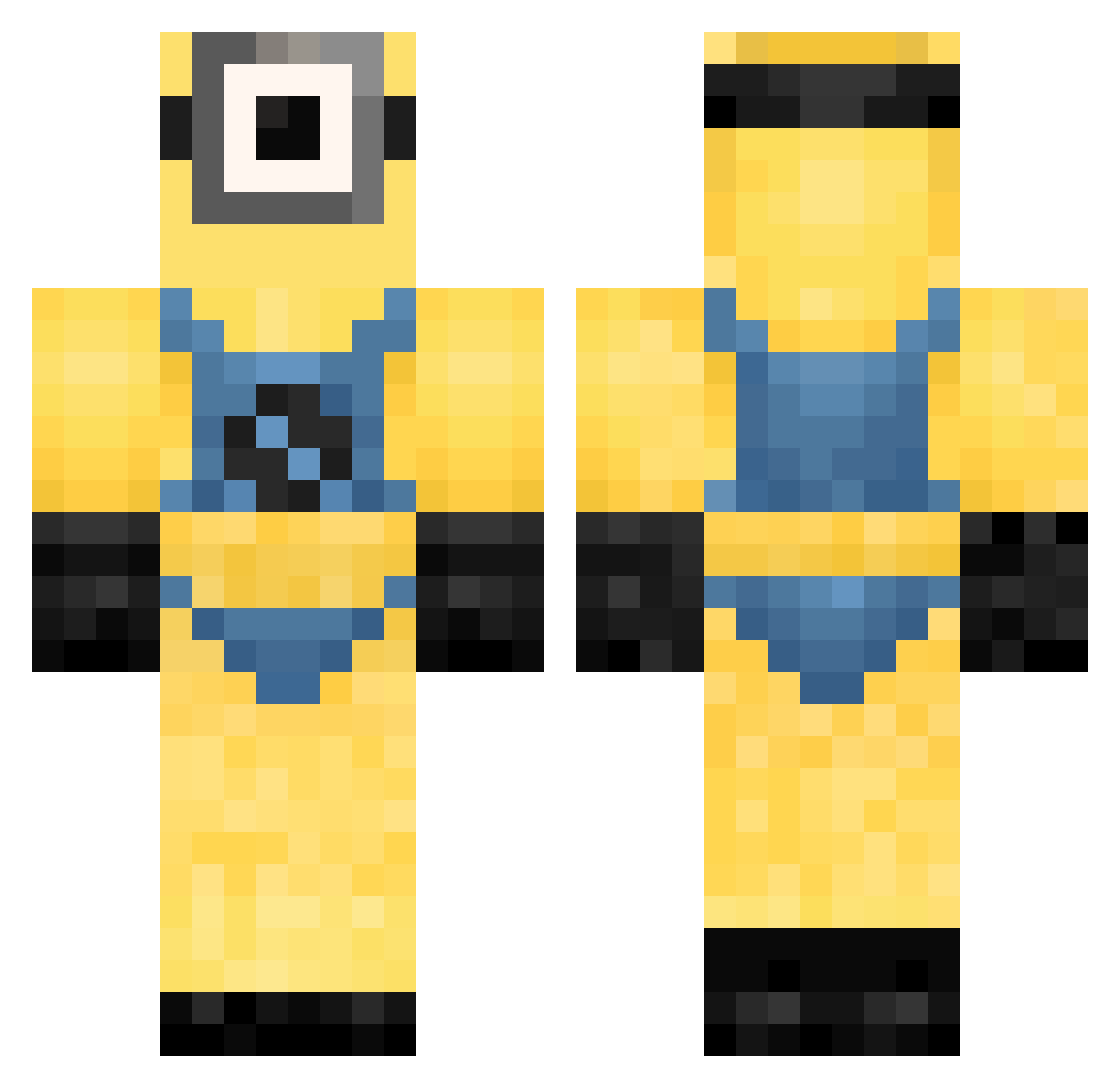 That_BeeGuy Minecraft skin, front and back view
