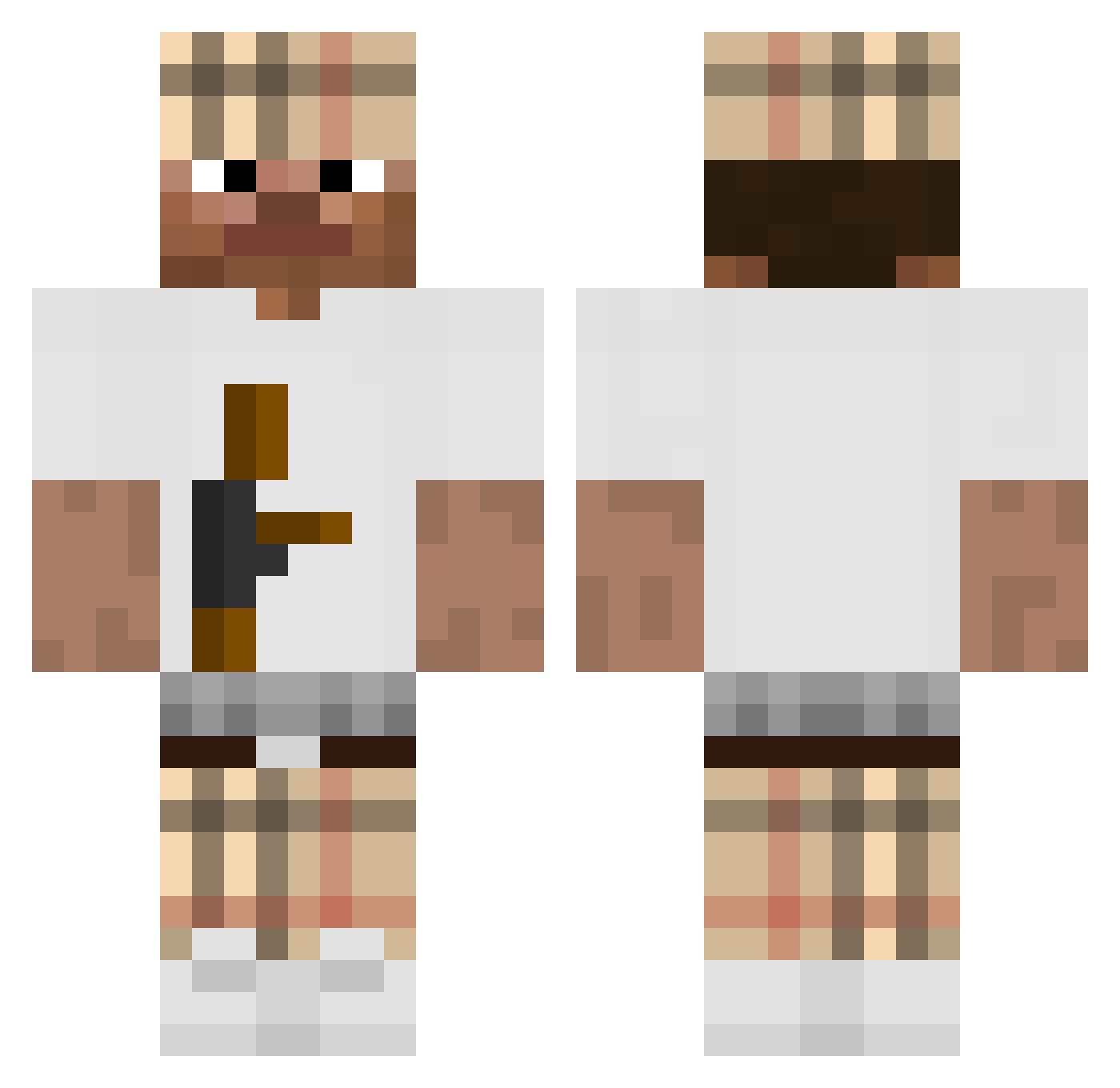 Headroll__ Minecraft skin, front and back view