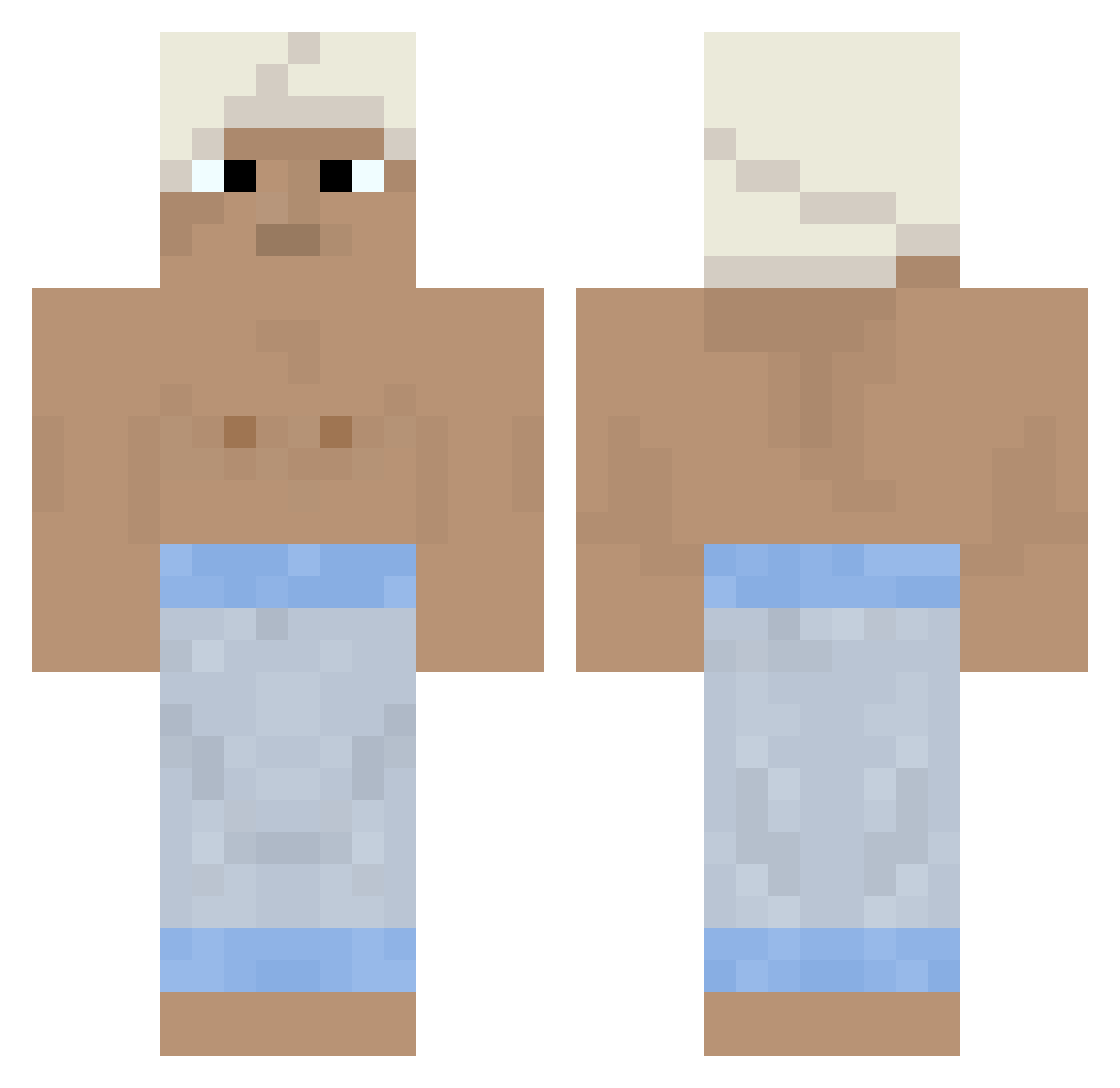 Teachers Minecraft skin, front and back view