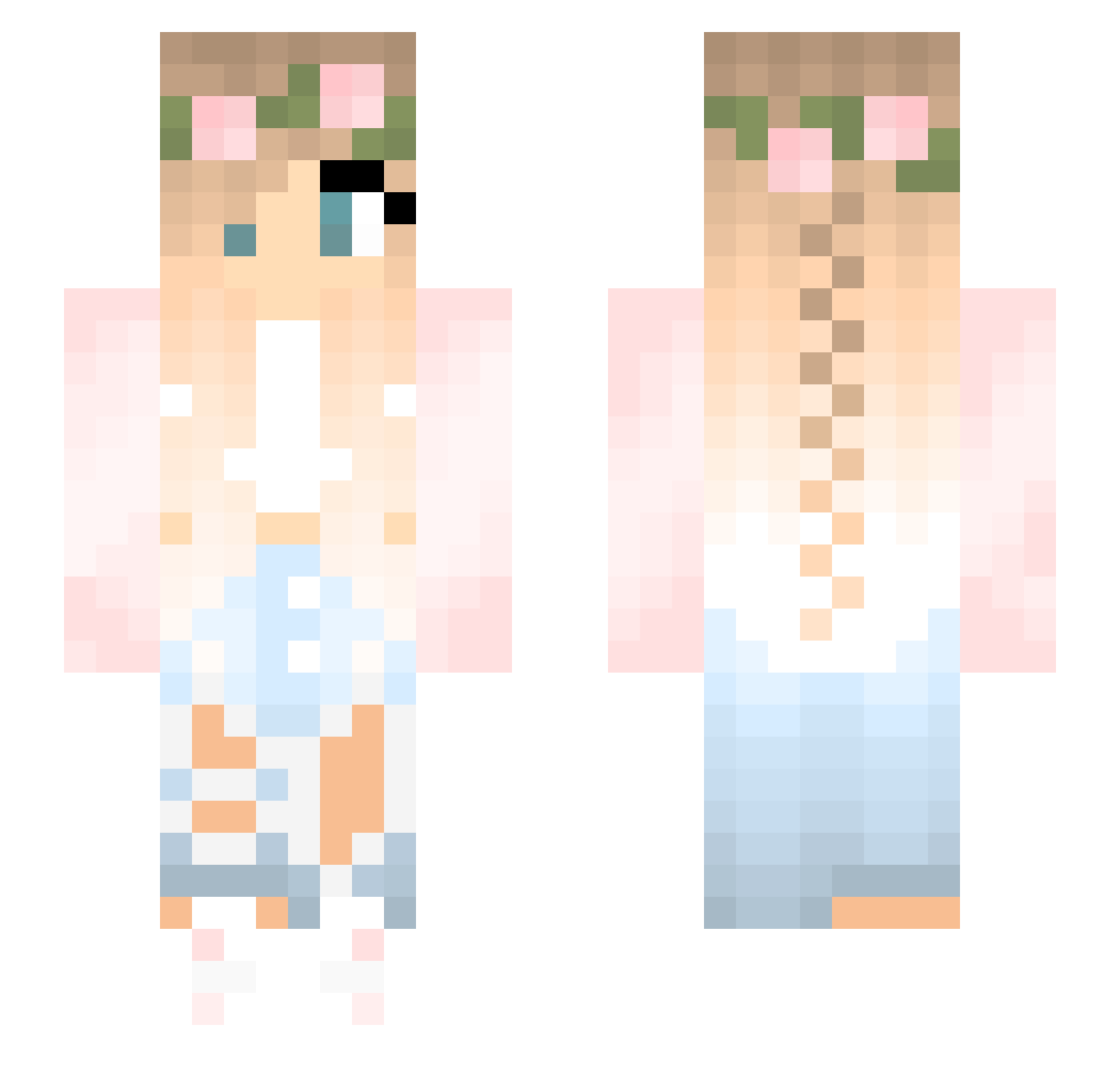 Valorem Minecraft skin, front and back view