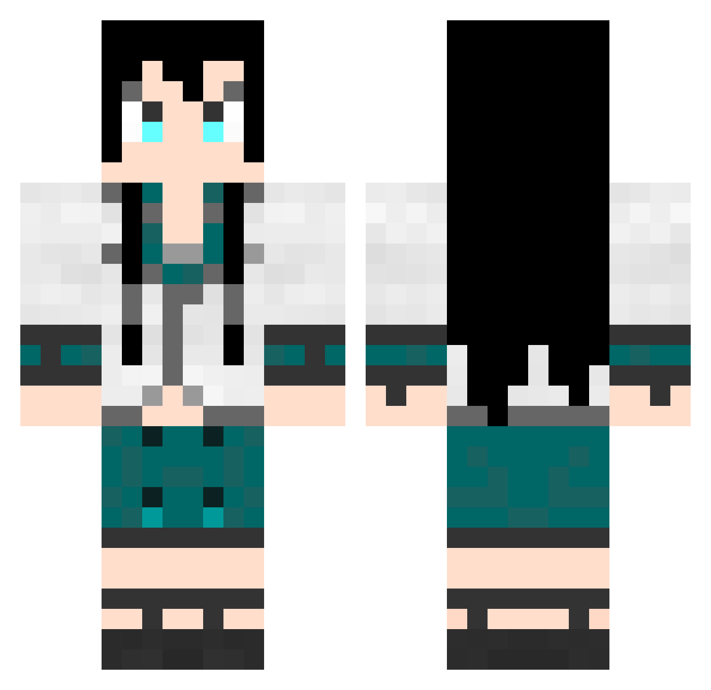 Rudbeckia Minecraft skin, front and back view