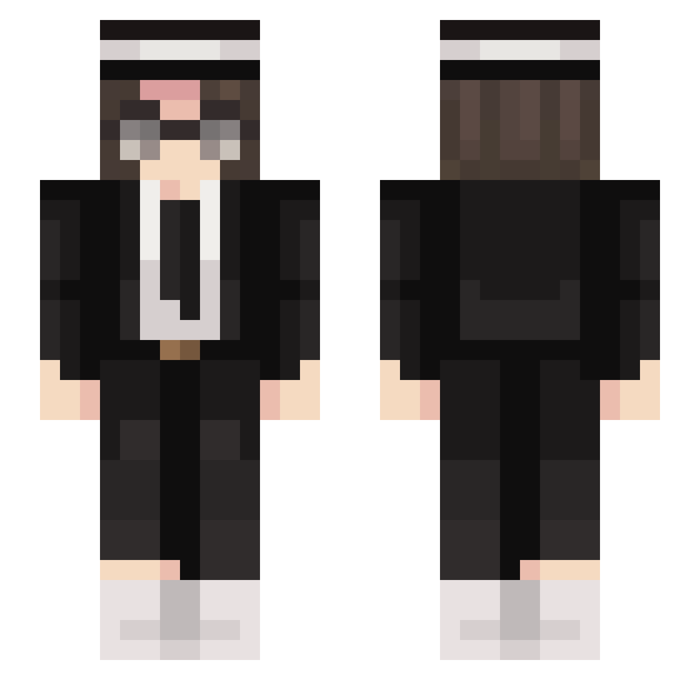MintOreos Minecraft skin, front and back view