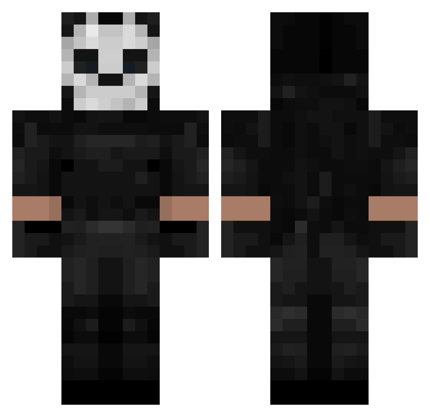 TYMKO12 Minecraft skin, front and back view