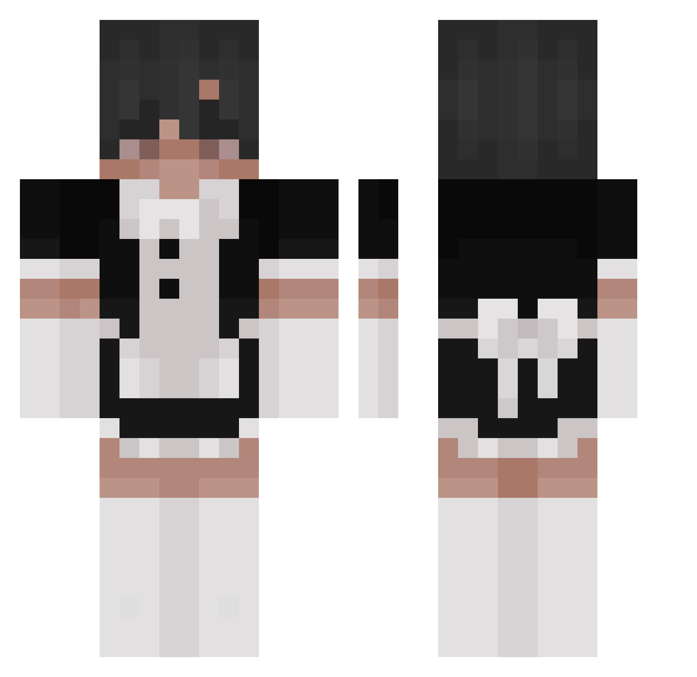 silksonic_ Minecraft skin, front and back view