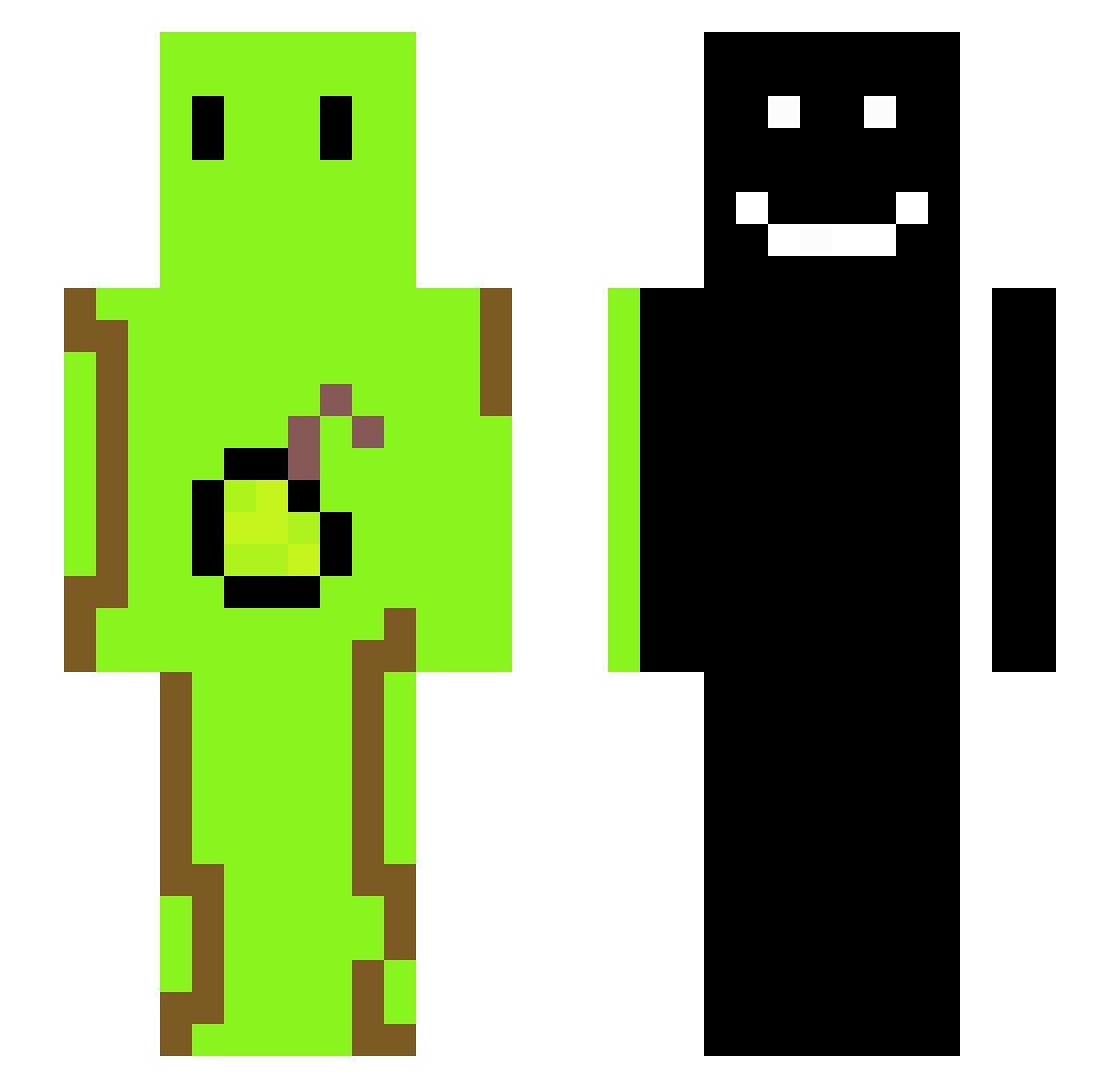 _Pair_ Minecraft skin, front and back view