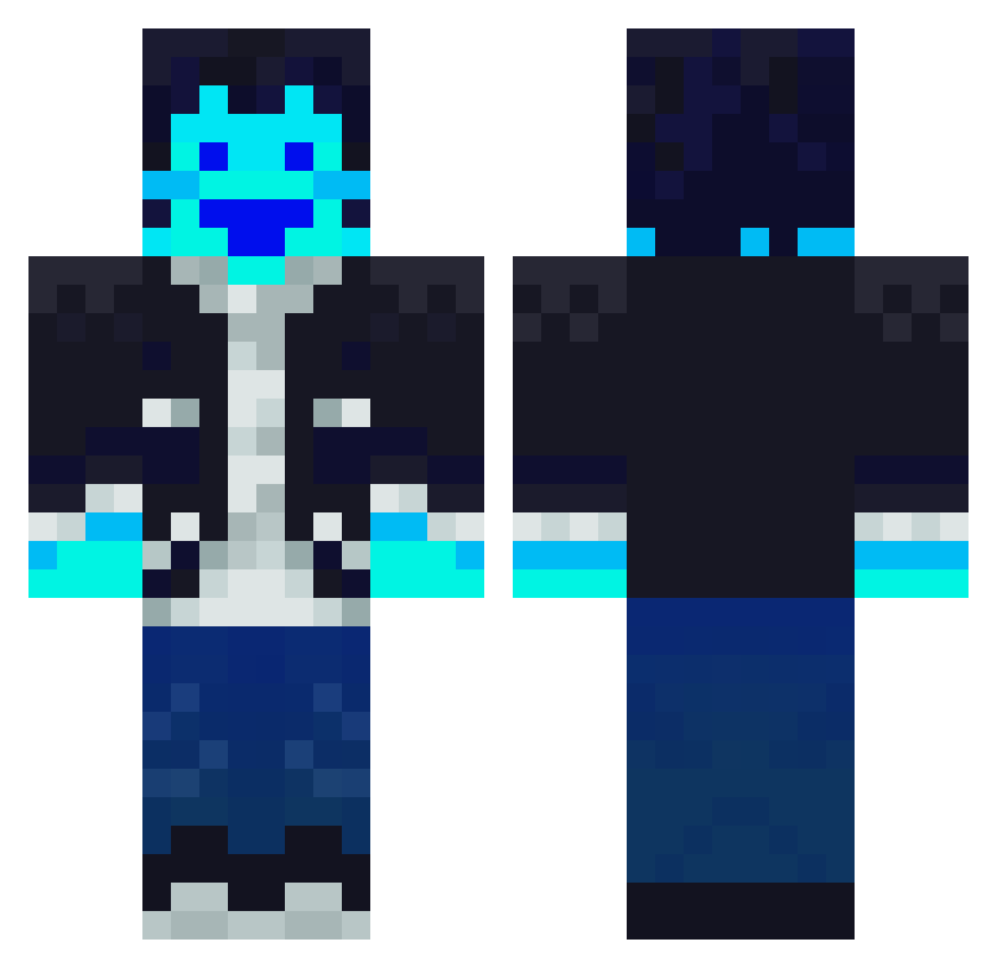 Nepapina Minecraft skin, front and back view