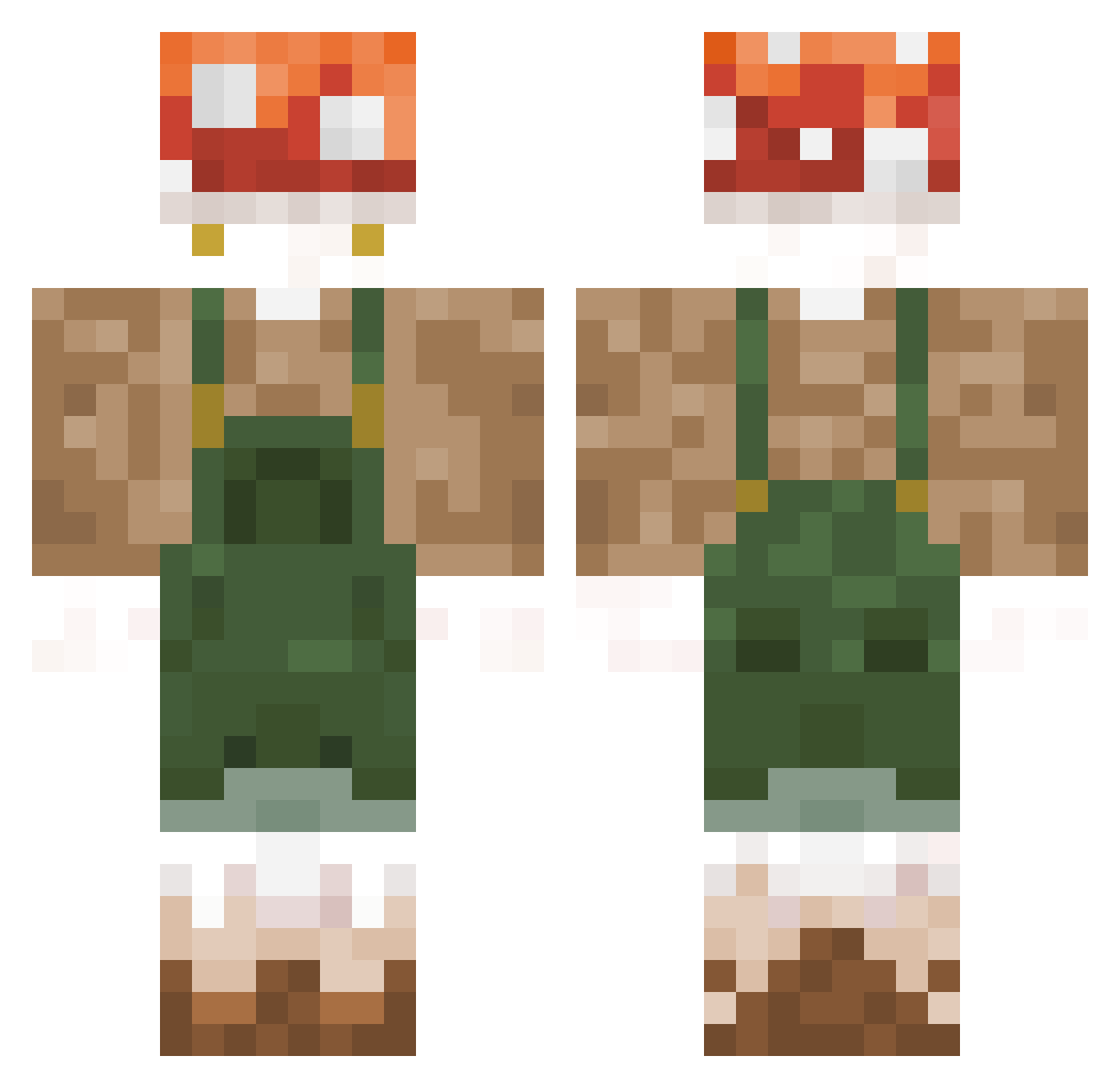MrGukel Minecraft skin, front and back view