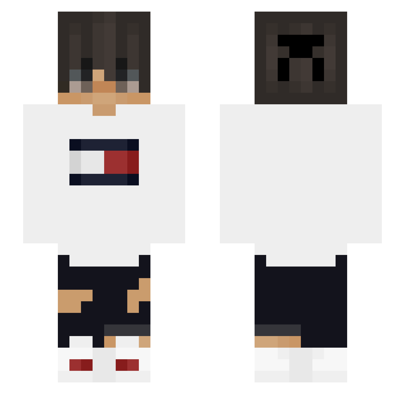 Ricca Minecraft skin, front and back view