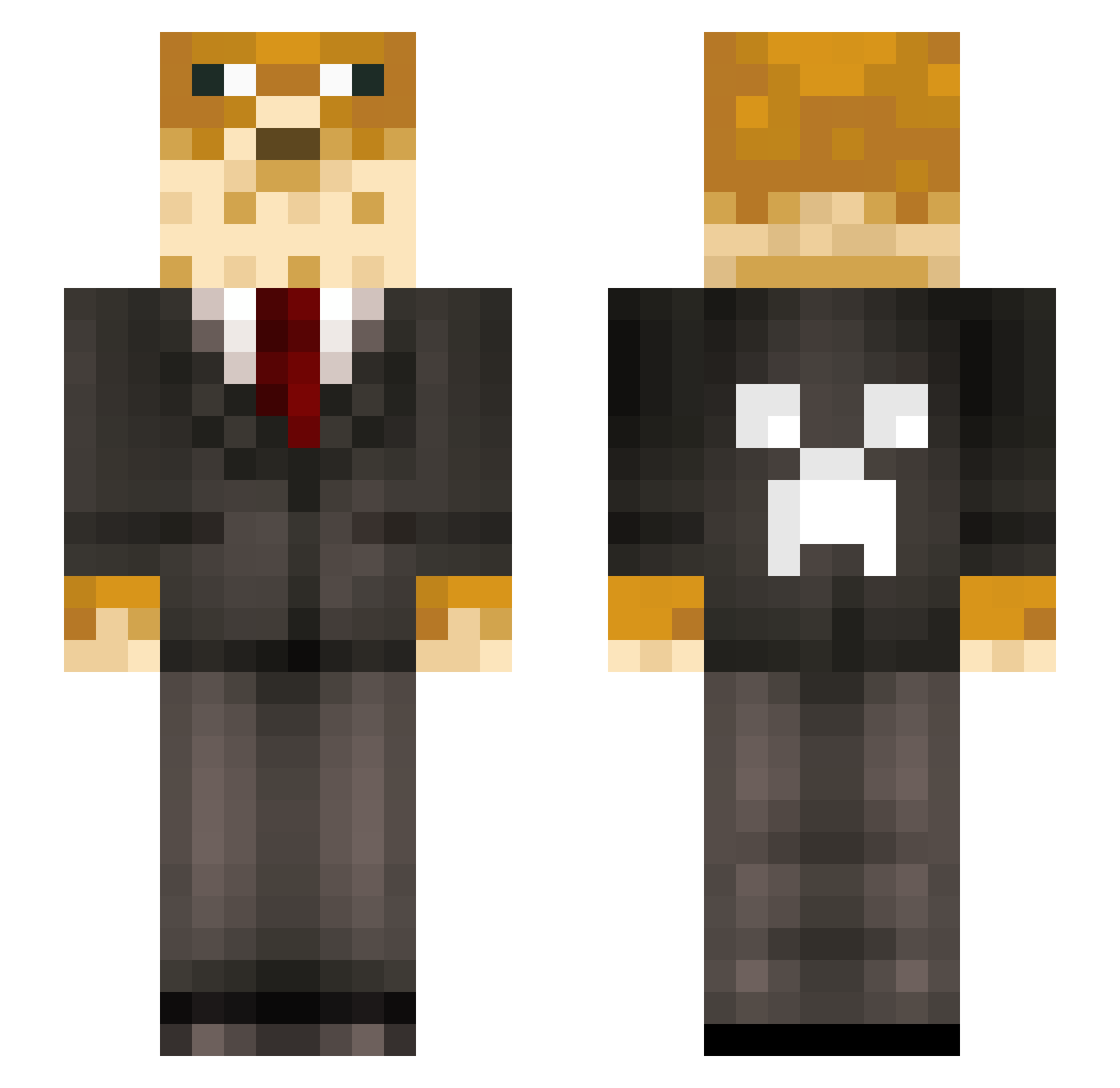 Soltidrit Minecraft skin, front and back view