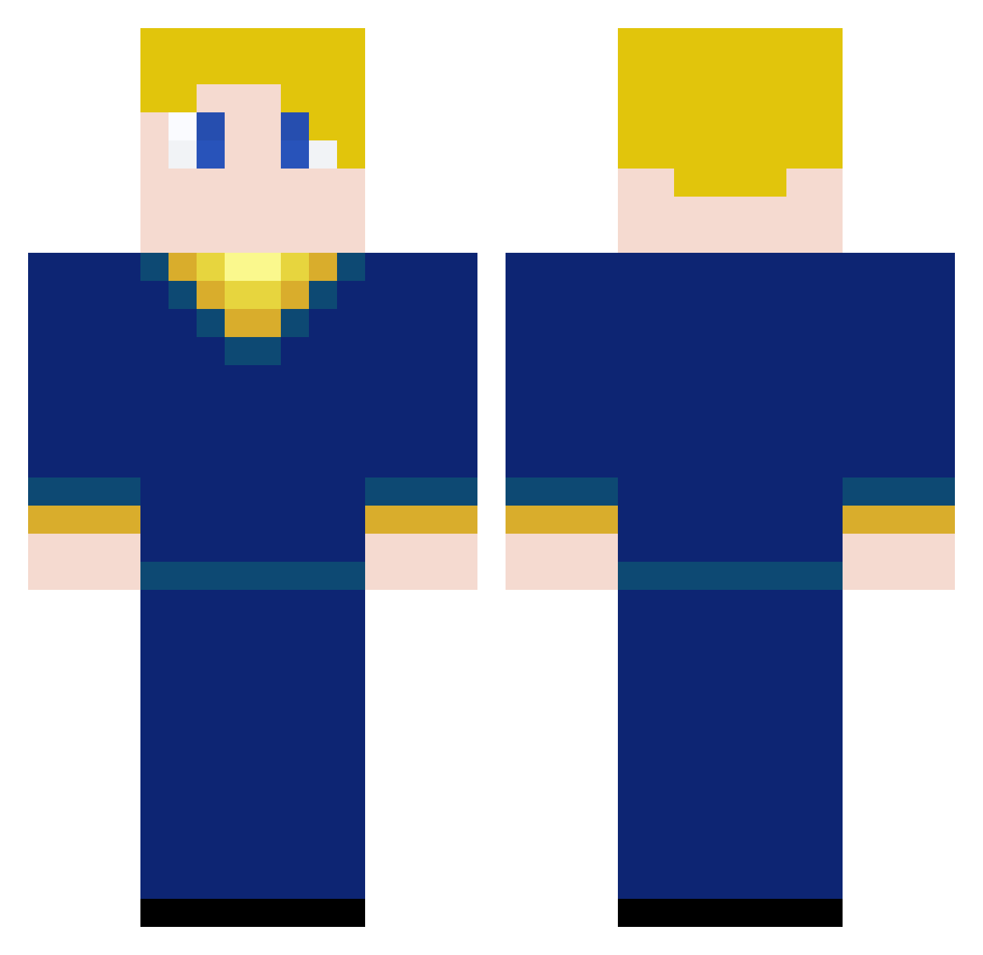 RufusGameing Minecraft skin, front and back view