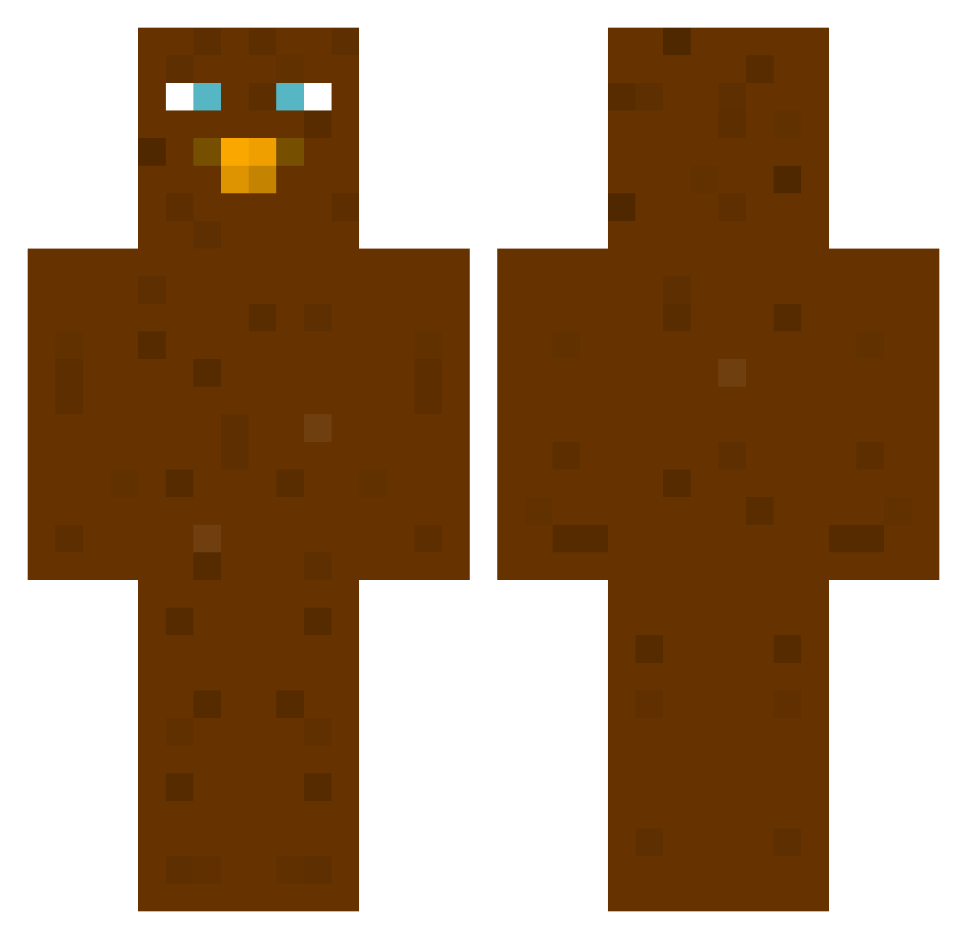 xSploit Minecraft skin, front and back view