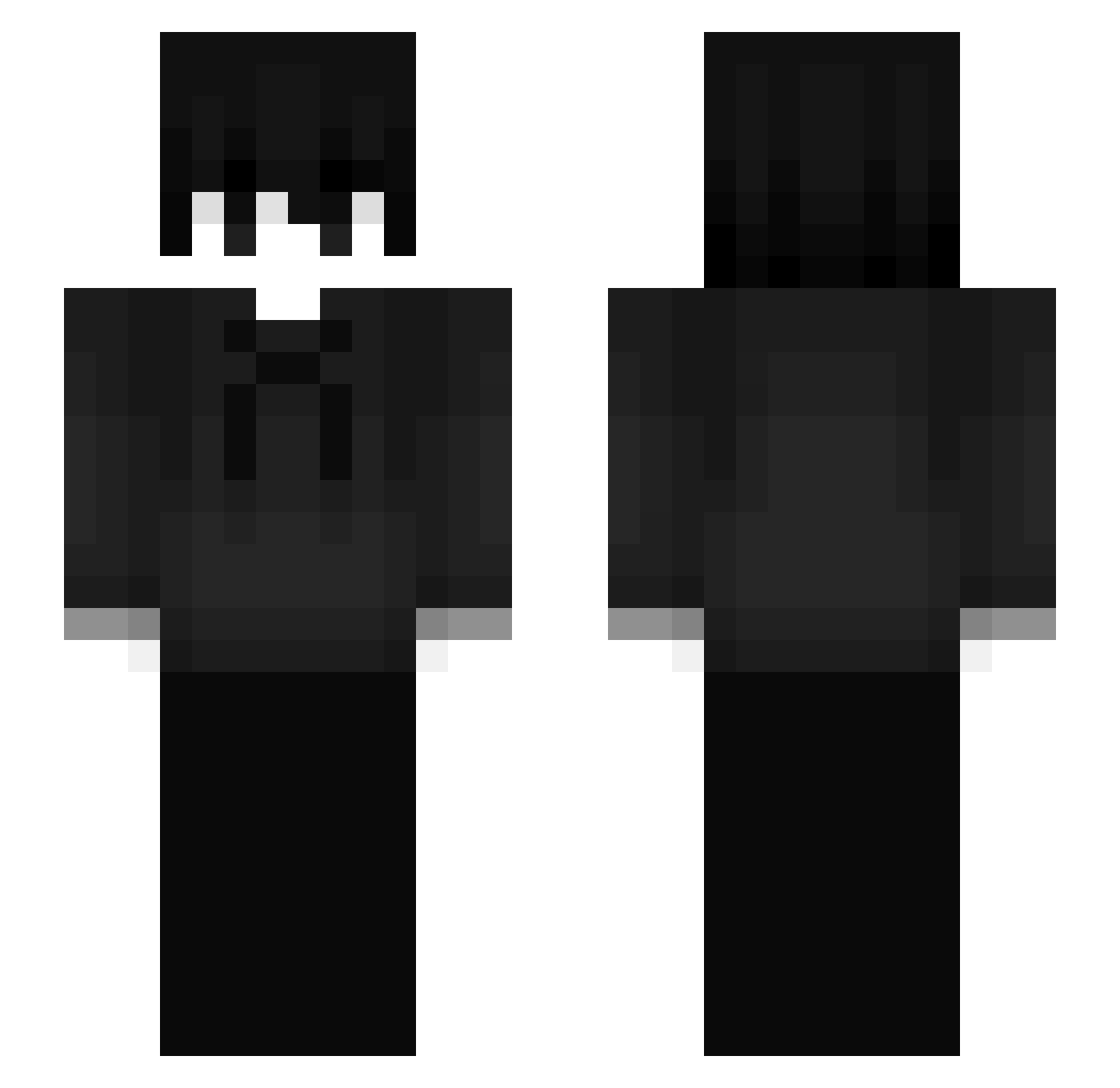 Lemoker Minecraft skin, front and back view