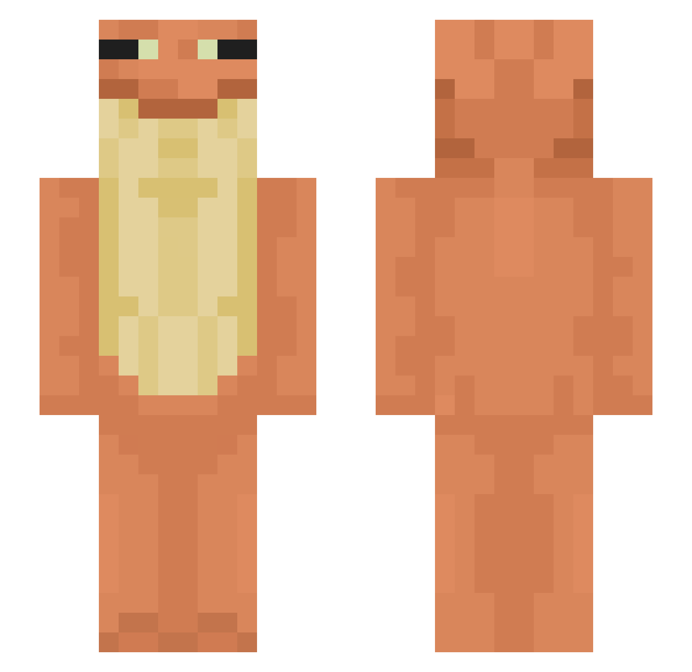 LuckyLunatic9675 Minecraft skin, front and back view