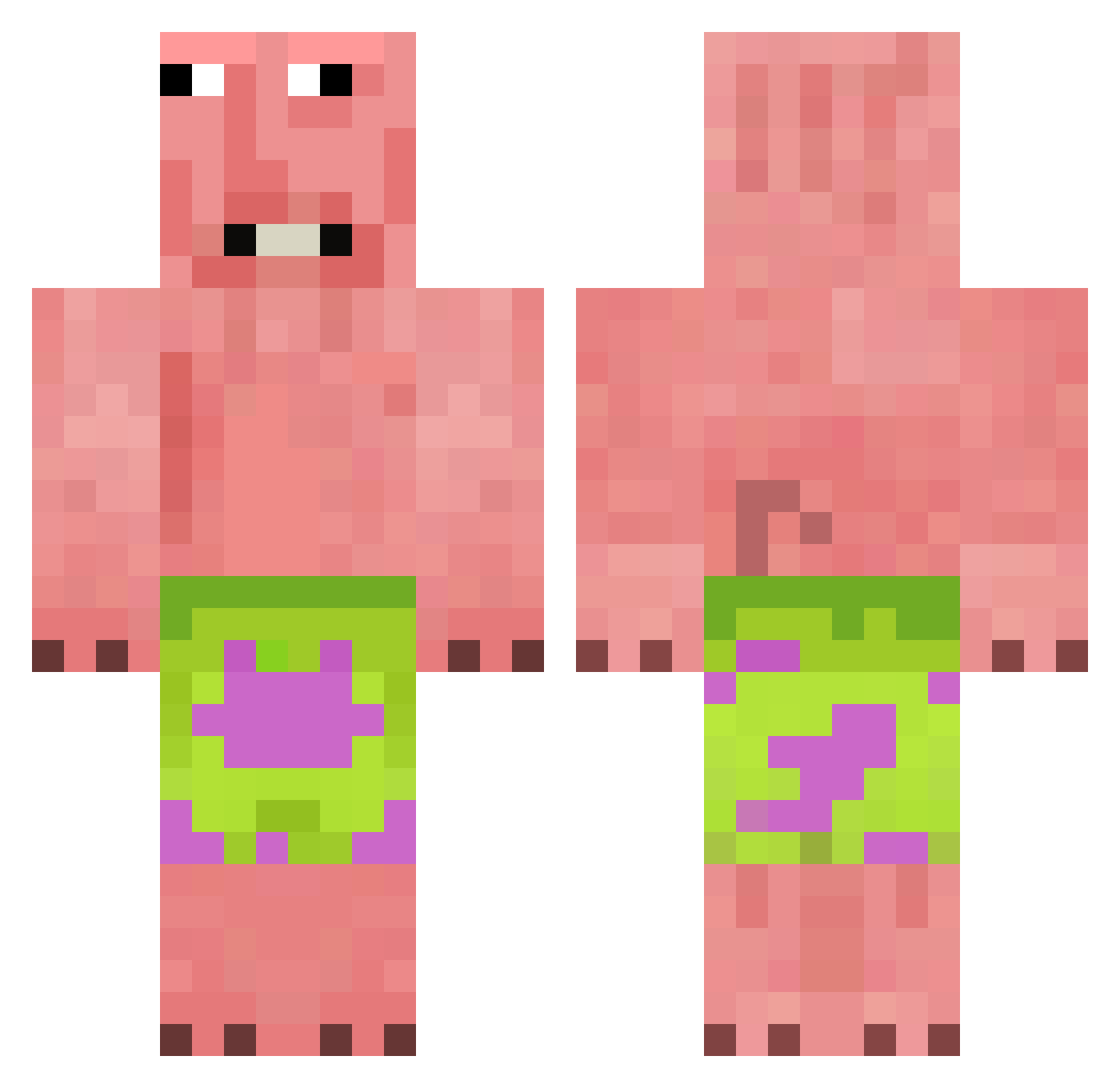 azgtwgah Minecraft skin, front and back view