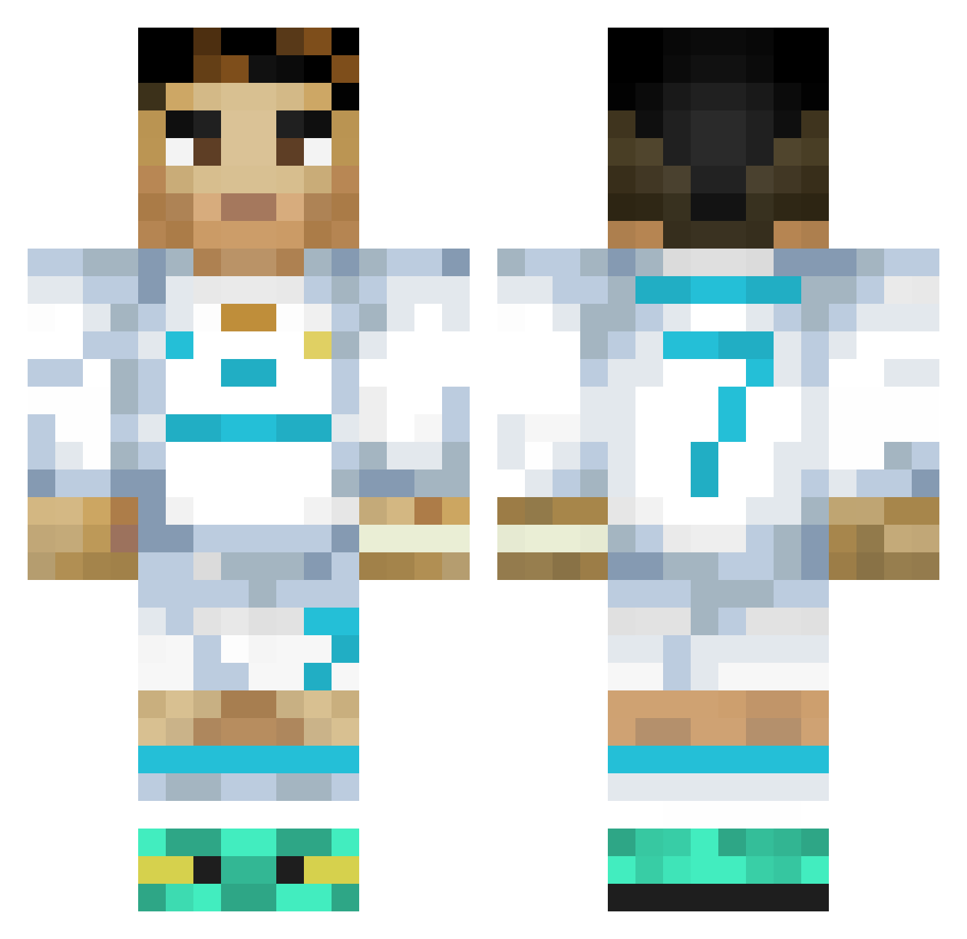Eastbengalfan101 Minecraft skin, front and back view