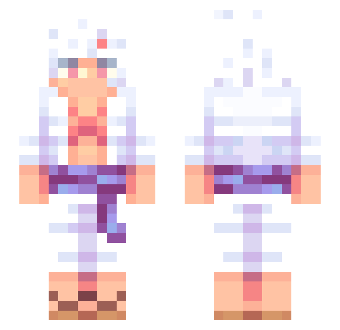 ocracy Minecraft skin, front and back view