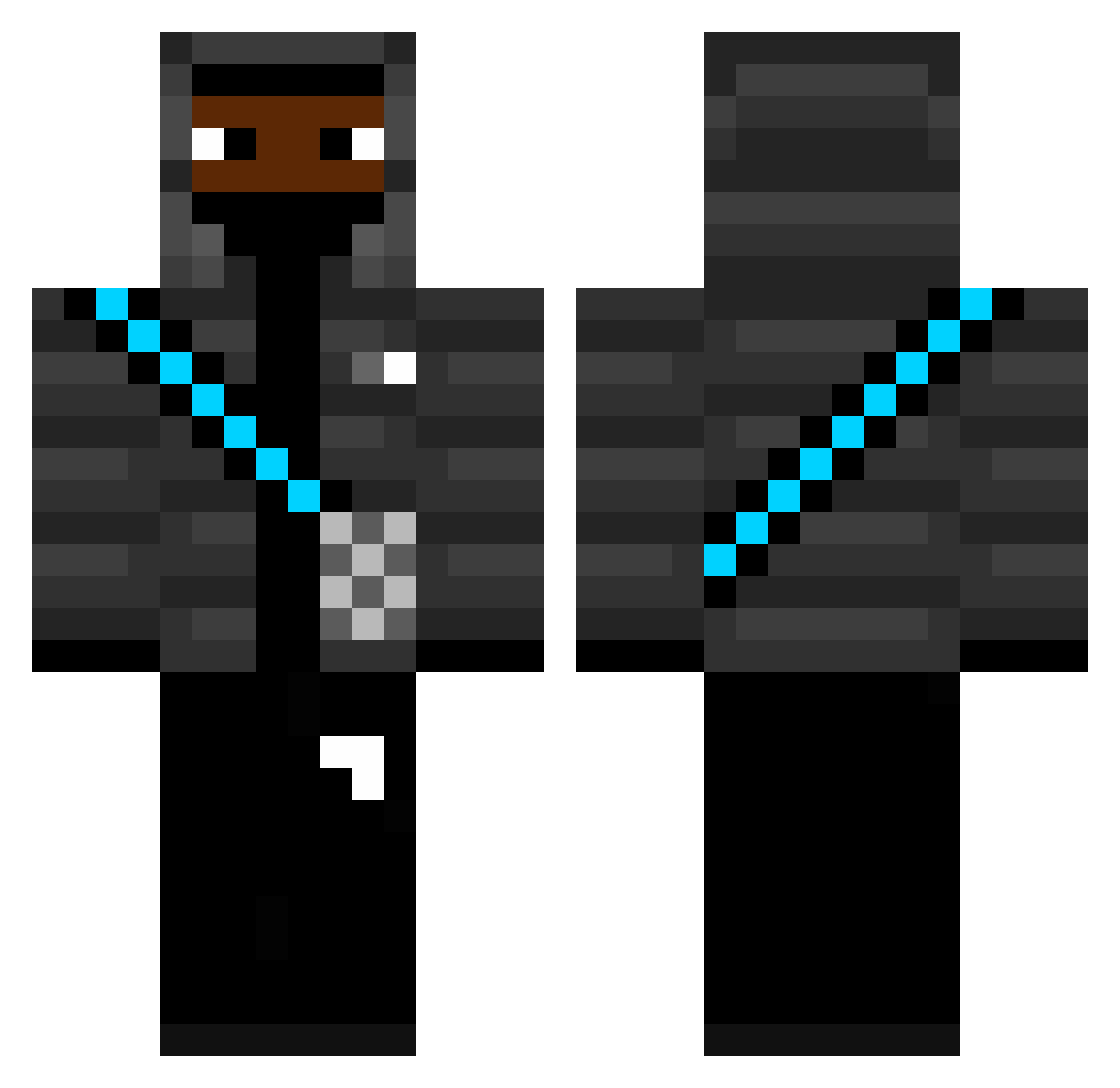 laroadman Minecraft skin, front and back view