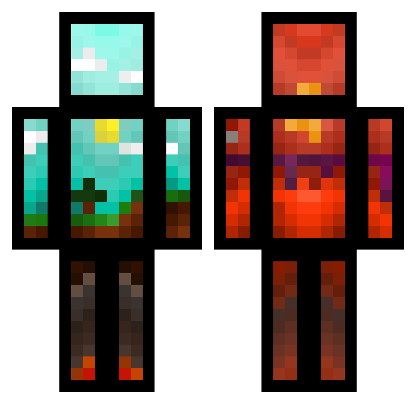 The1Wynn Minecraft skin, front and back view