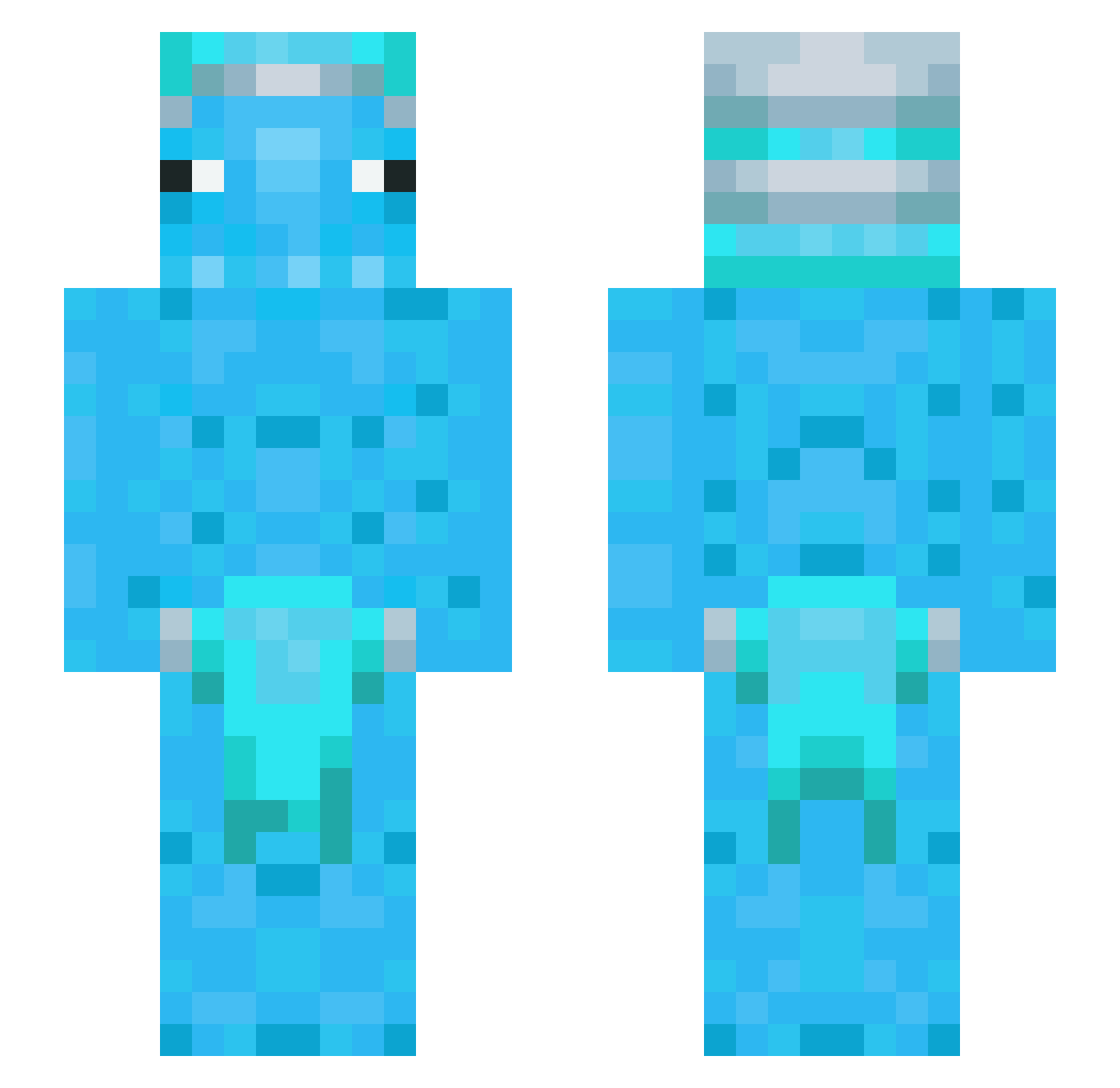 Martinvaivs Minecraft skin, front and back view