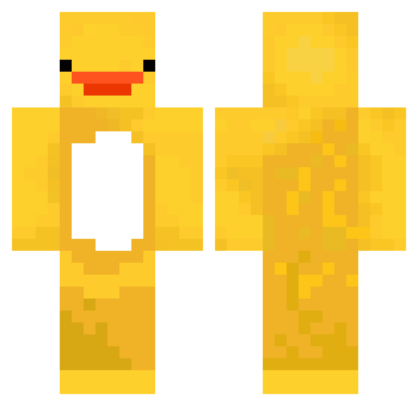 Wiliamthecat Minecraft skin, front and back view