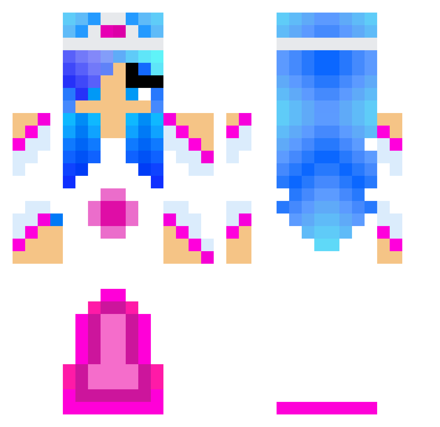 RichyDiamond Minecraft skin, front and back view