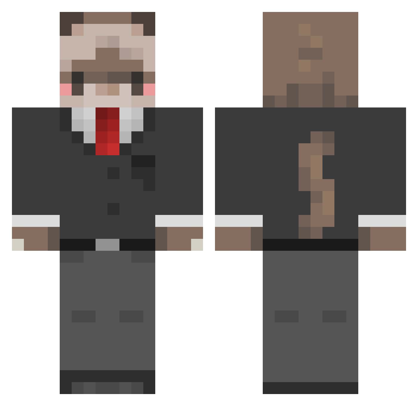 CriptizeCG Minecraft skin, front and back view