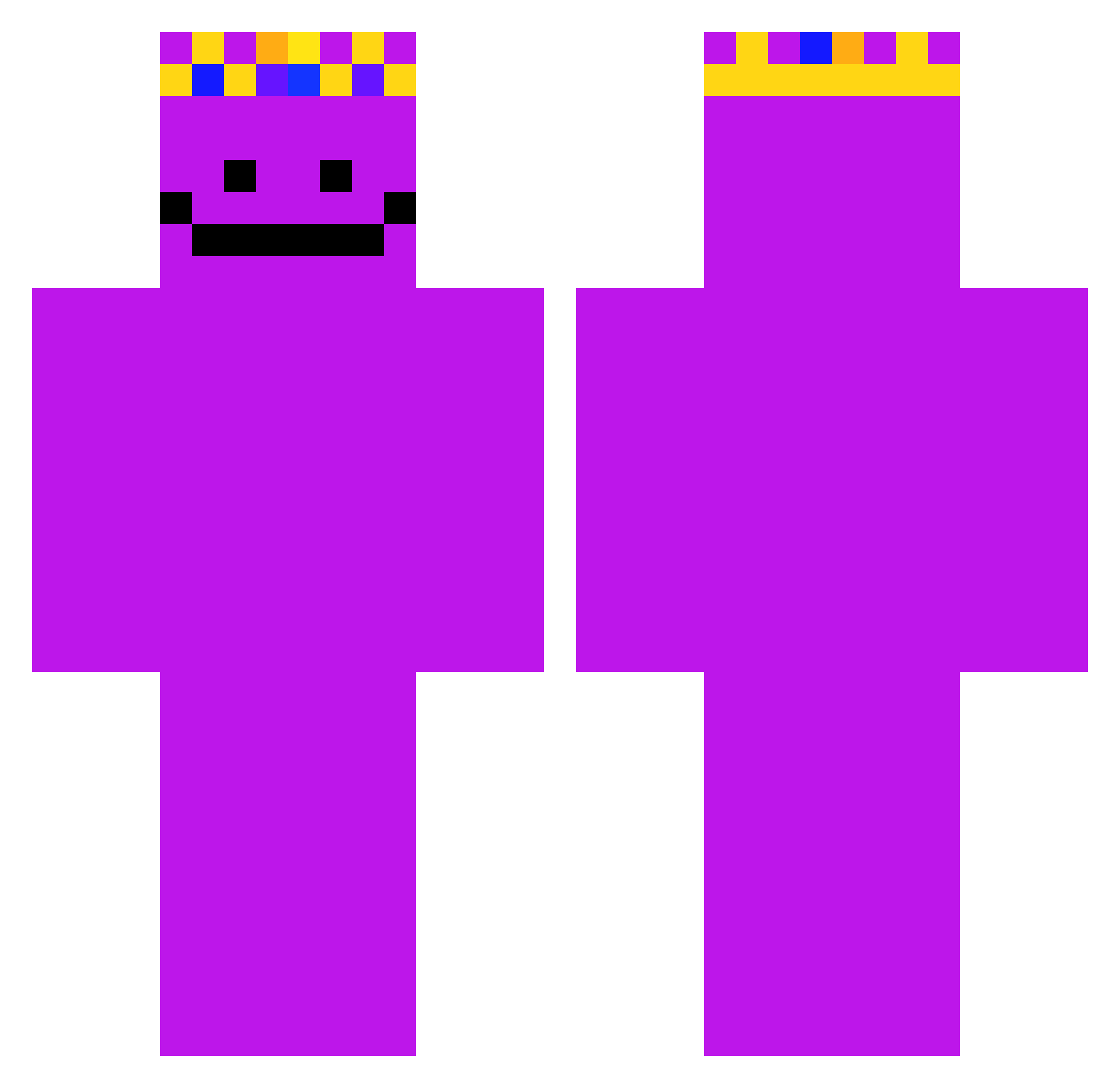 sakset_ Minecraft skin, front and back view