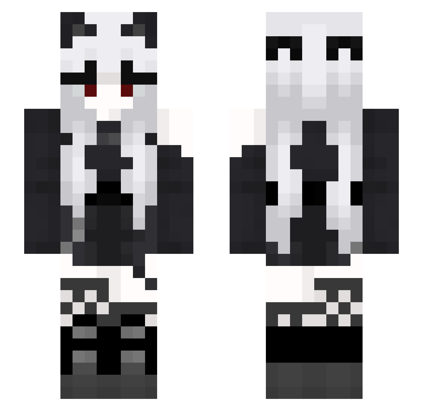 MiyuAlice_ Minecraft skin, front and back view