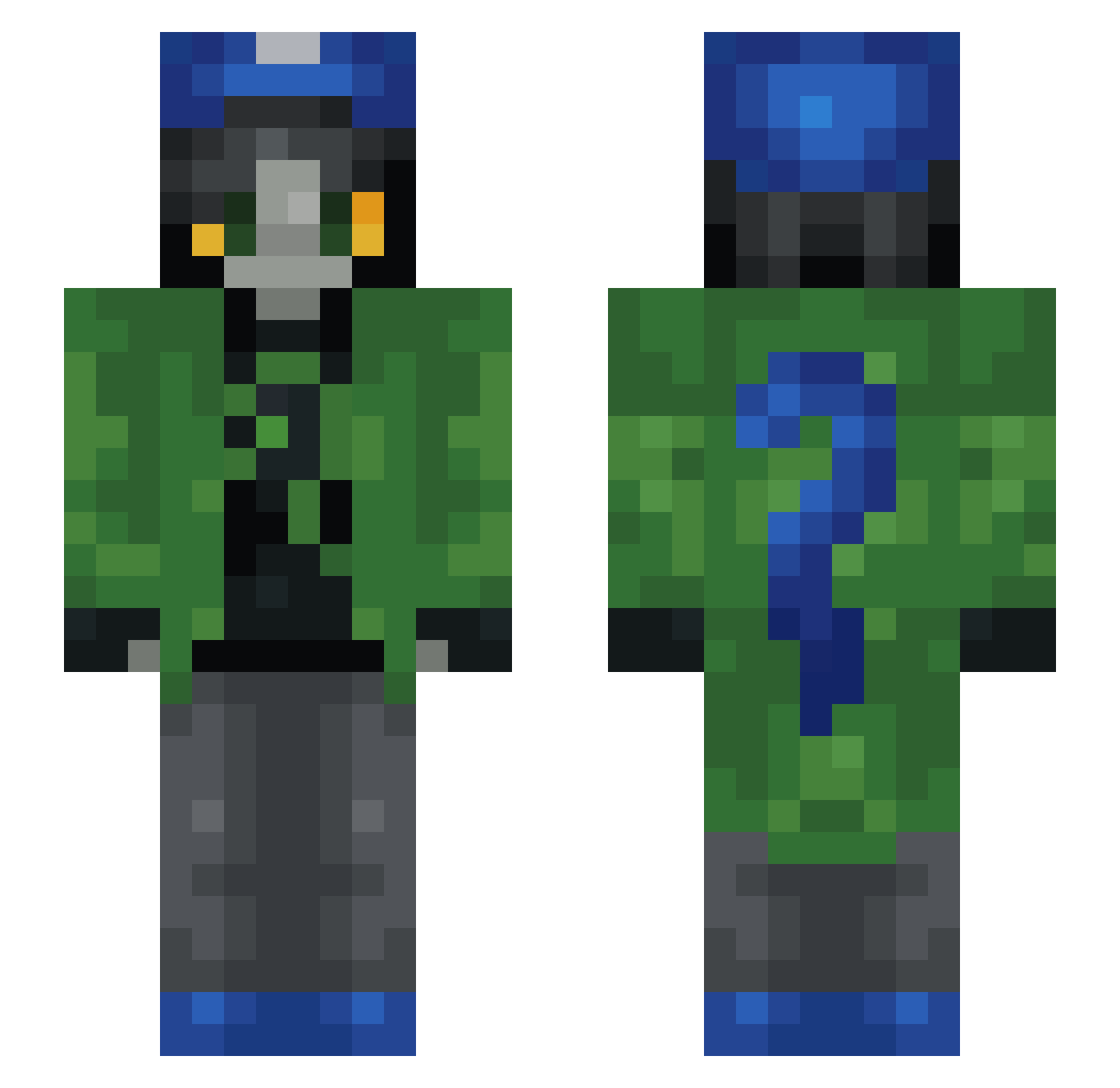MK_ULTRA777 Minecraft skin, front and back view