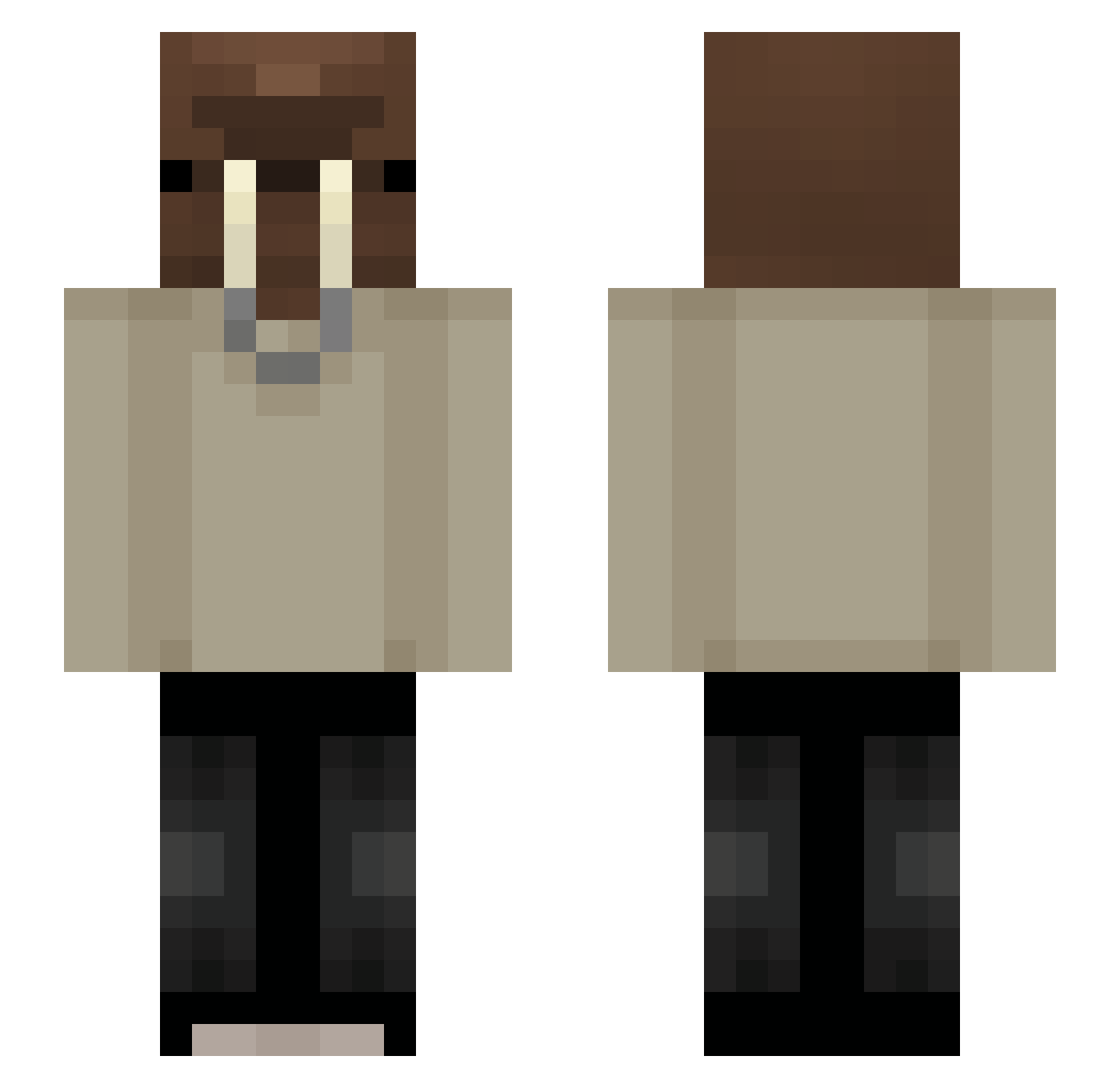 AfrikaAberSch Minecraft skin, front and back view