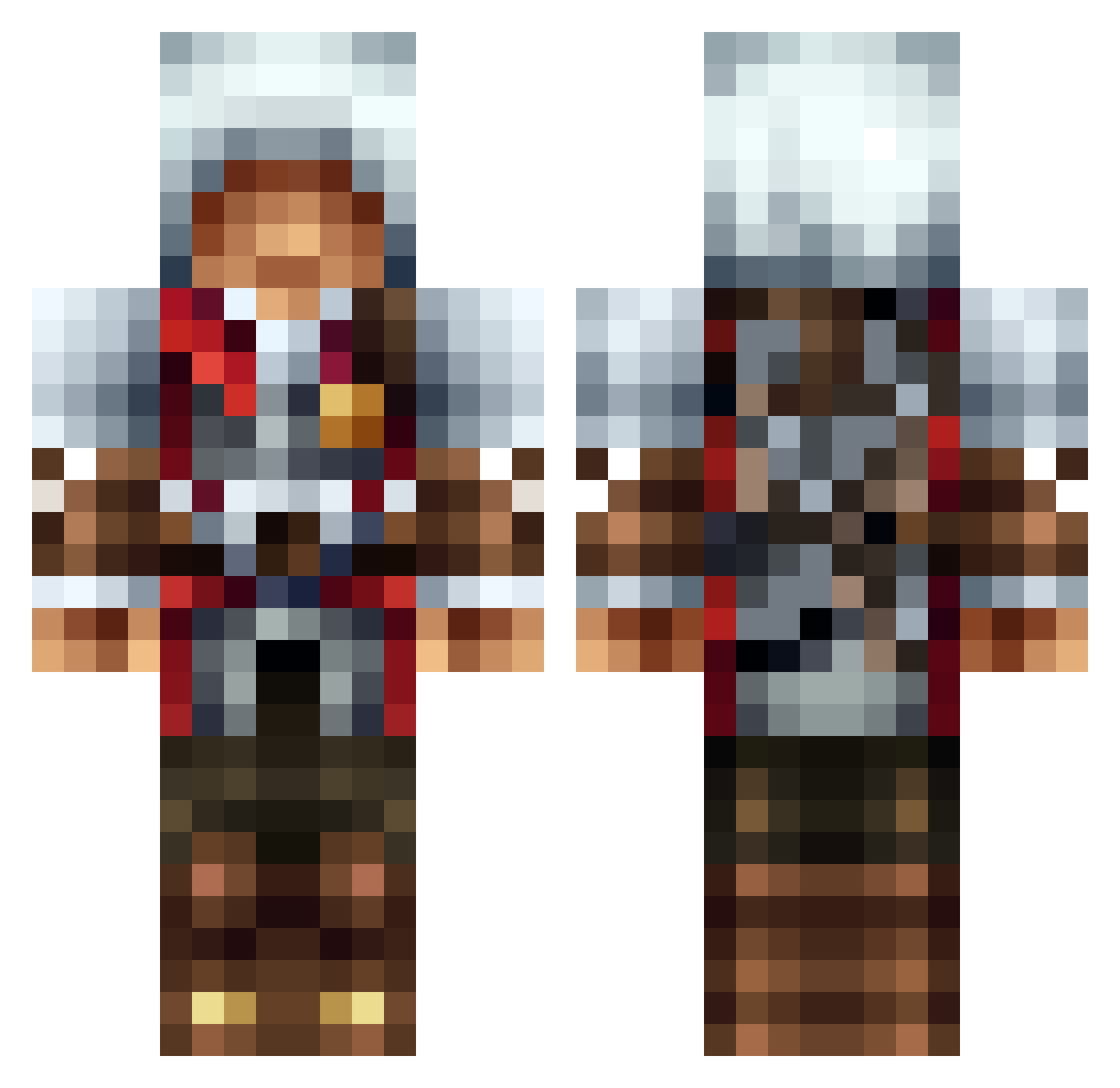 Empathies Minecraft skin, front and back view