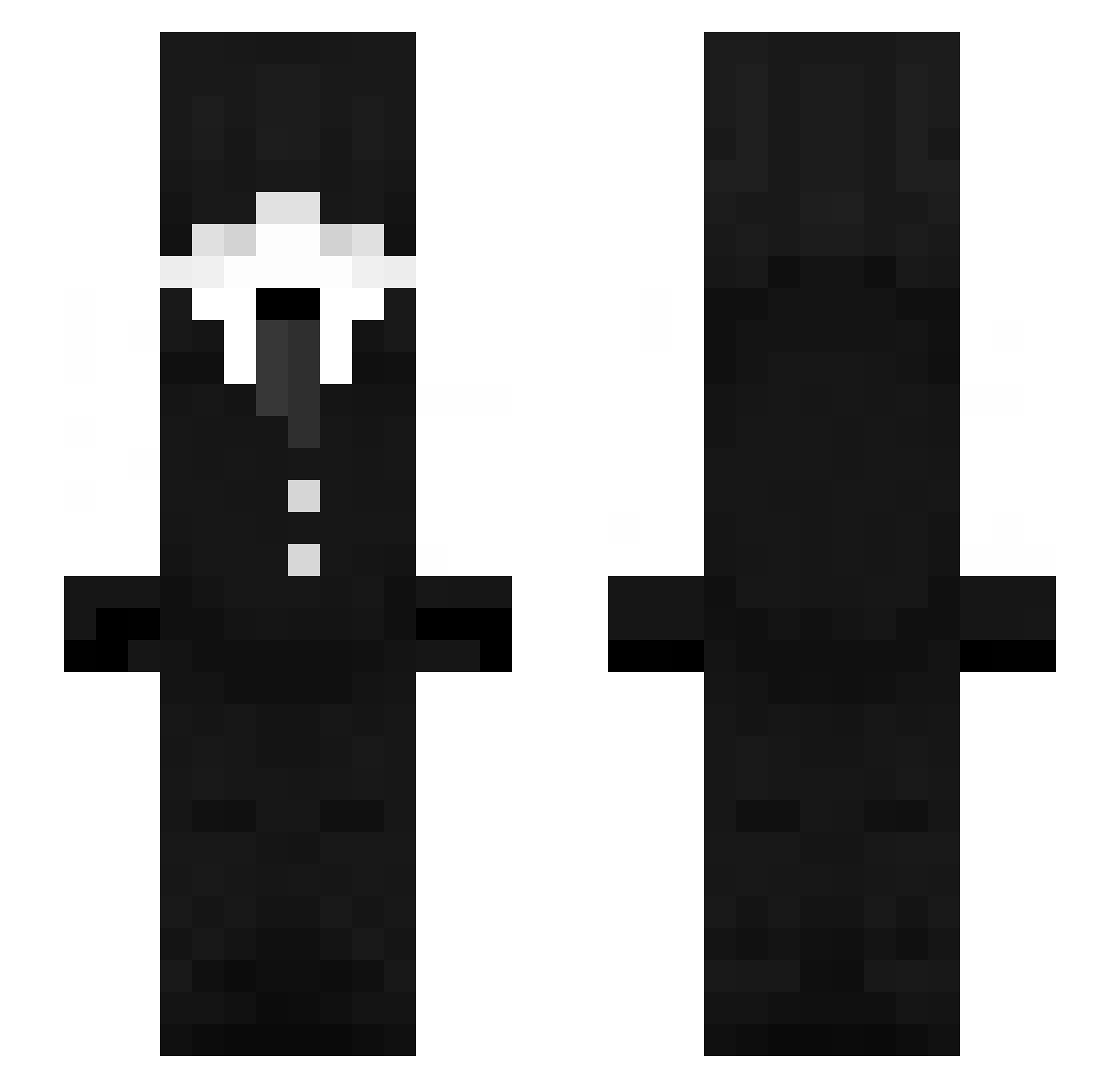 Alertius Minecraft skin, front and back view