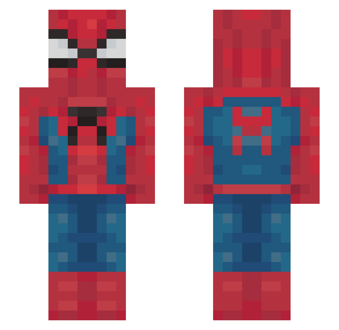 Yodasleftear Minecraft skin, front and back view