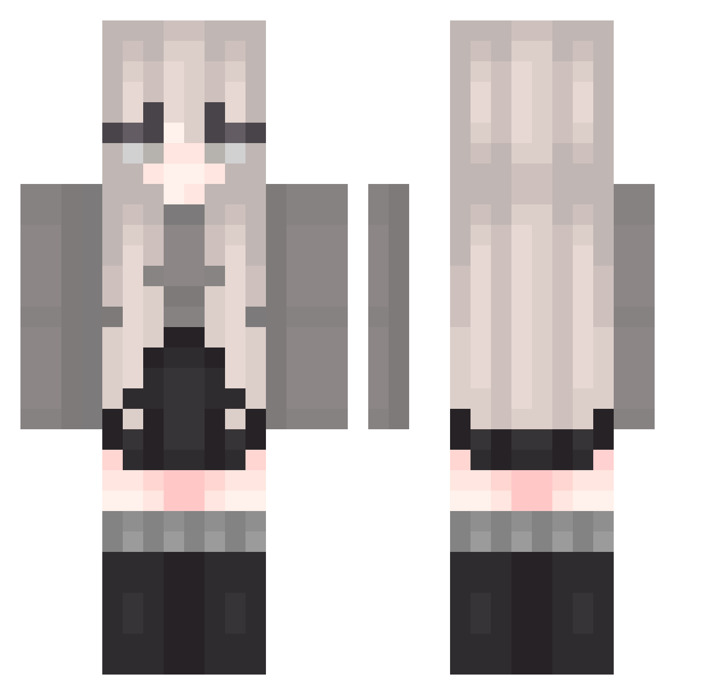 y300 Minecraft skin, front and back view