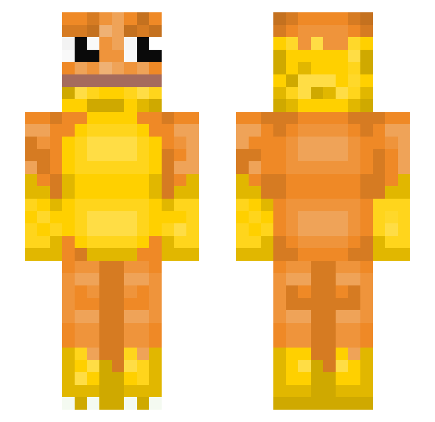 Pacheco_07 Minecraft skin, front and back view