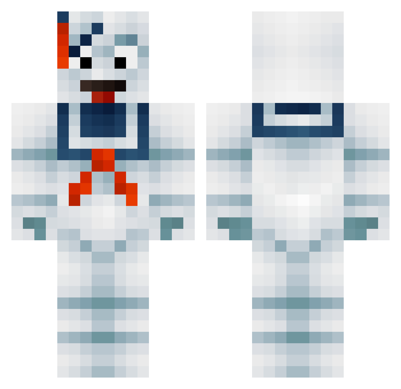 Lykio88 Minecraft skin, front and back view