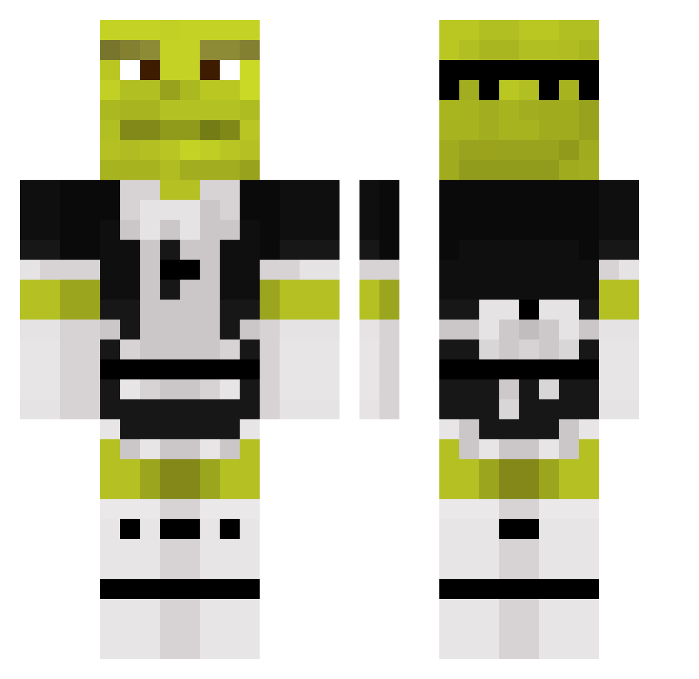 Jaldrgoo Minecraft skin, front and back view