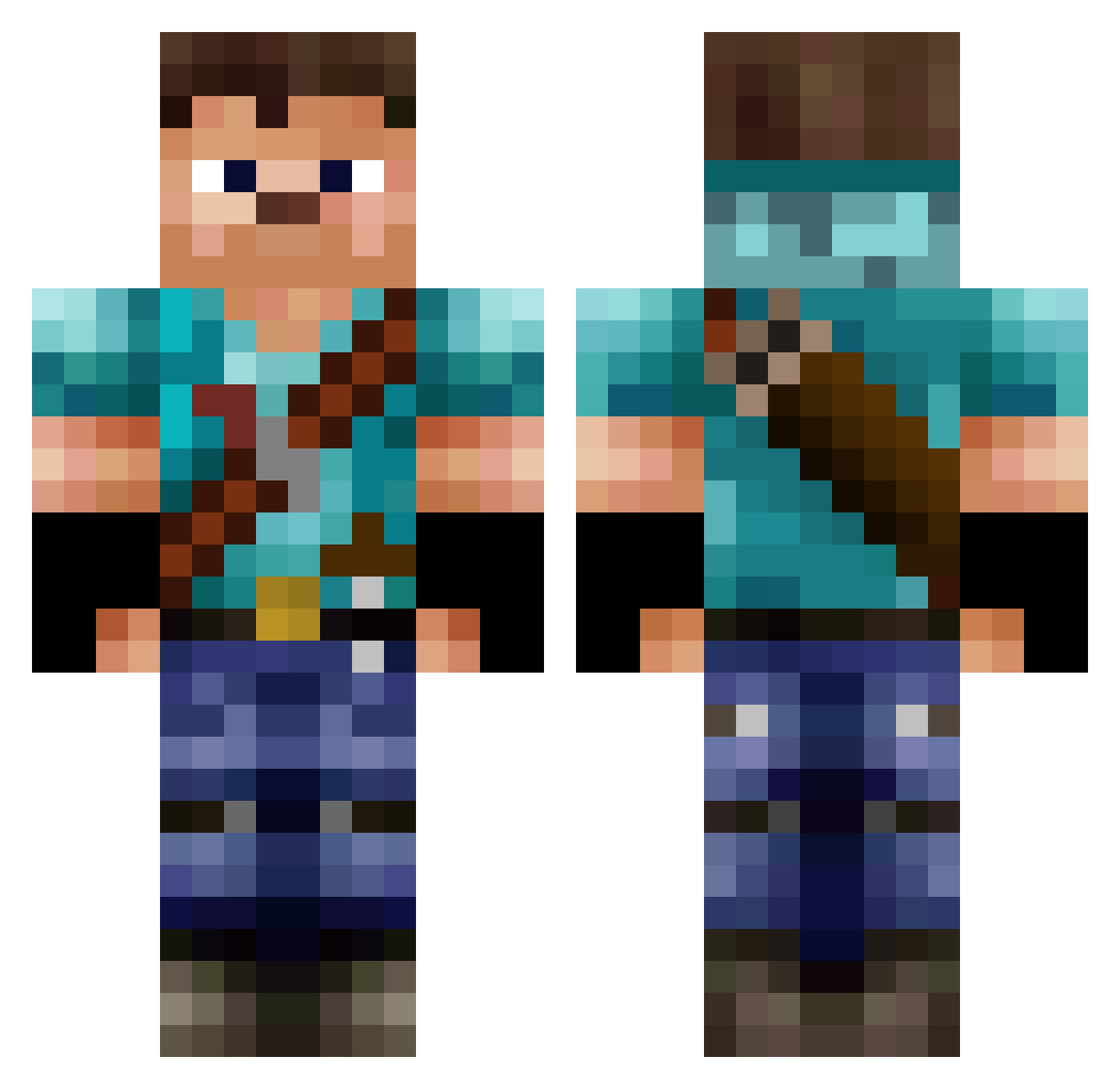 Medici Minecraft skin, front and back view