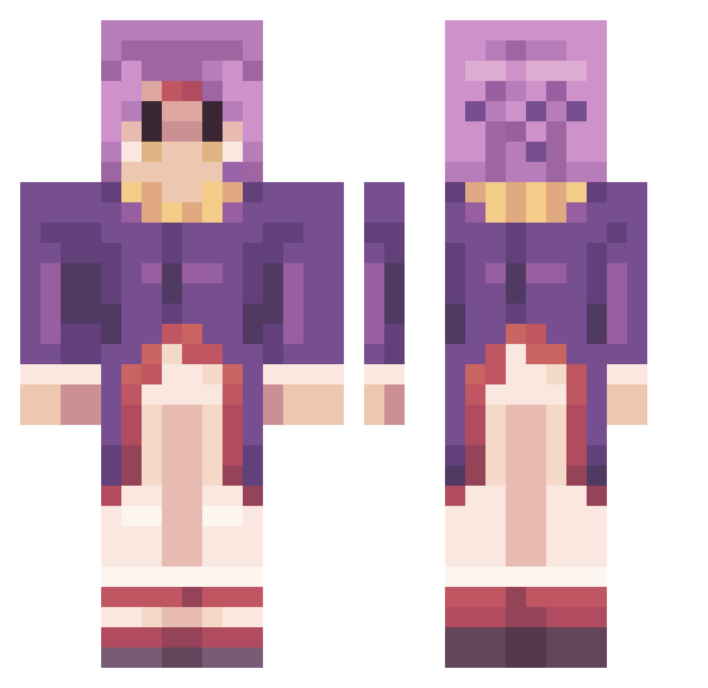 Sparky_D_Pique Minecraft skin, front and back view